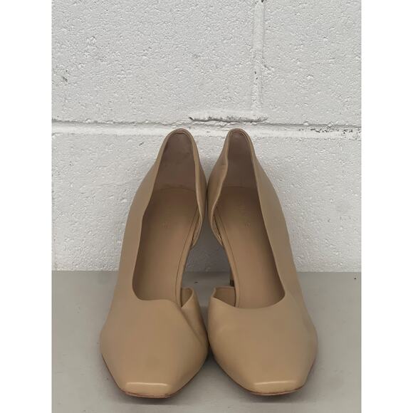 Vince sz9 tan Tiana Square Toe Leather Pumps in Cappuccino - Picture 2 of 5